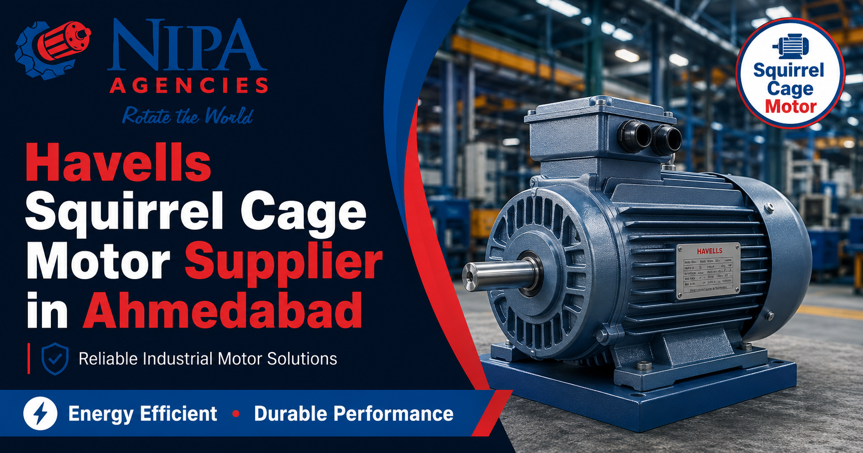Havells squirrel cage motor supplier