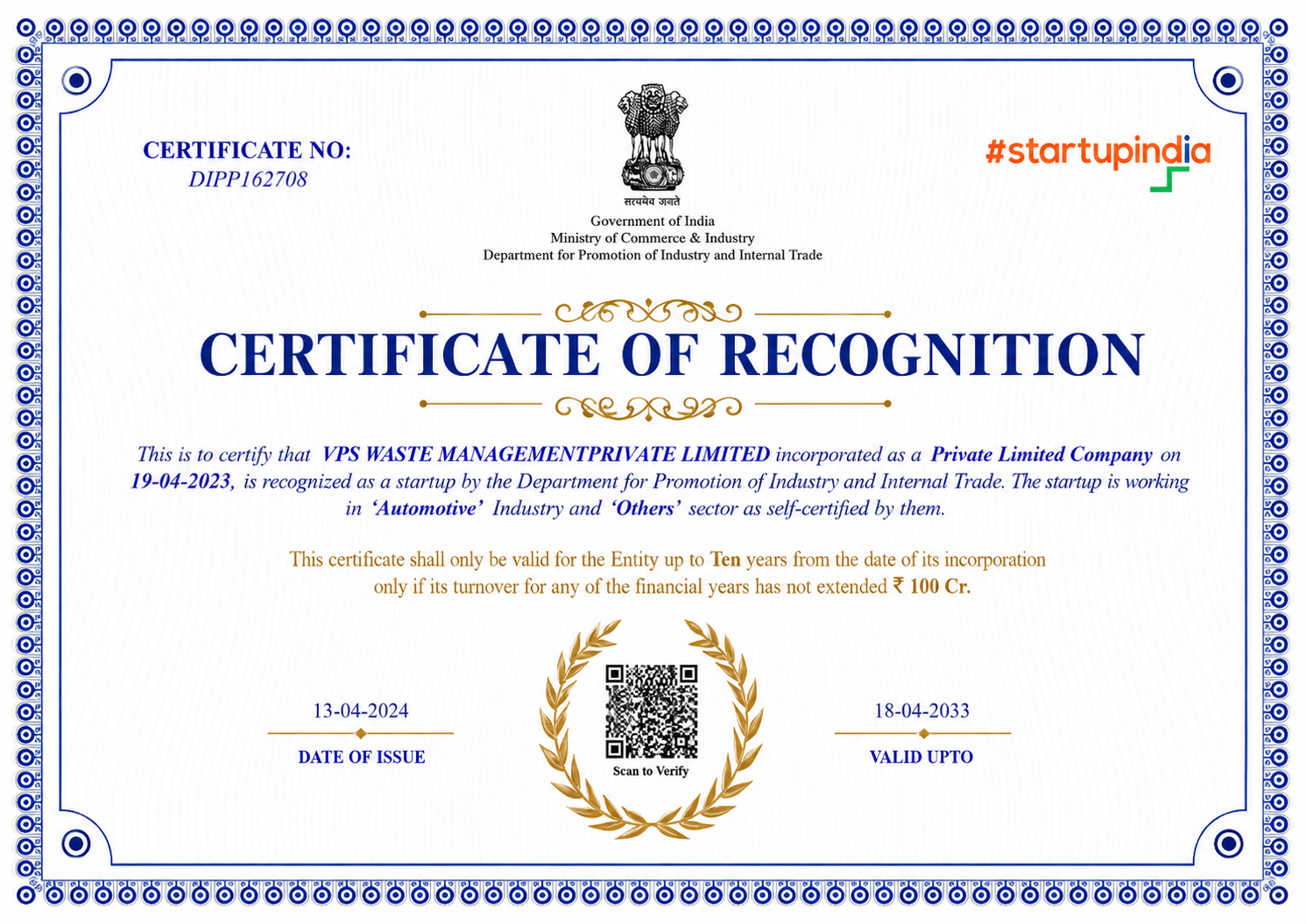 Our Certifications