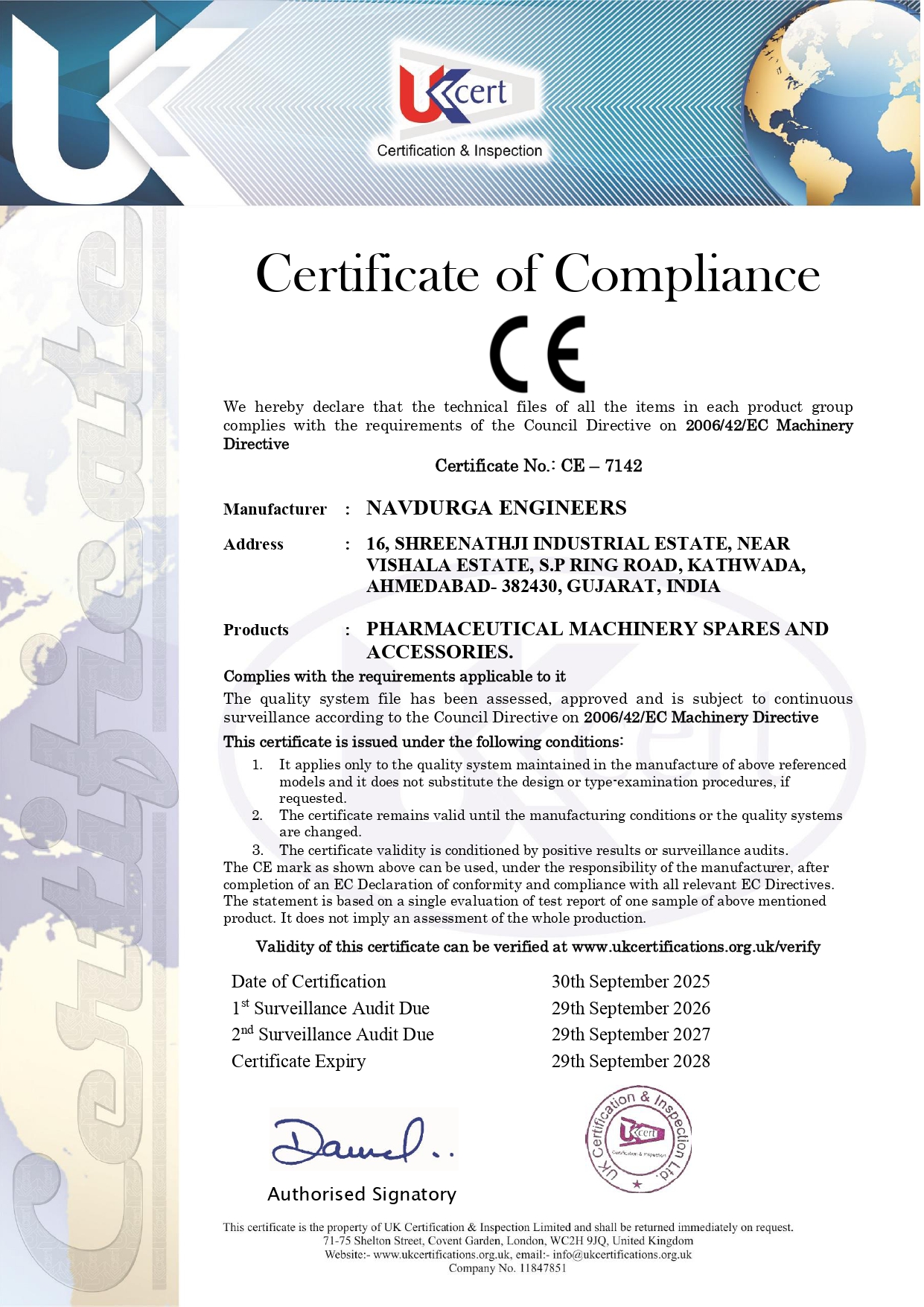 Certification