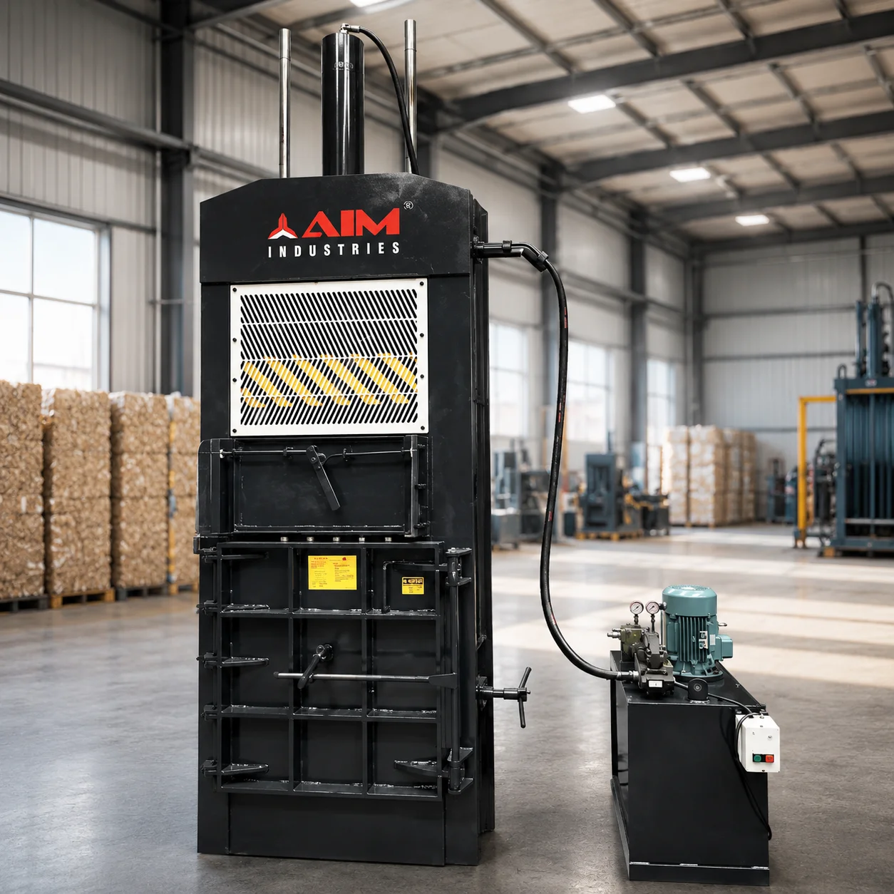 Corrugated Box Baling Press | AIM Industries