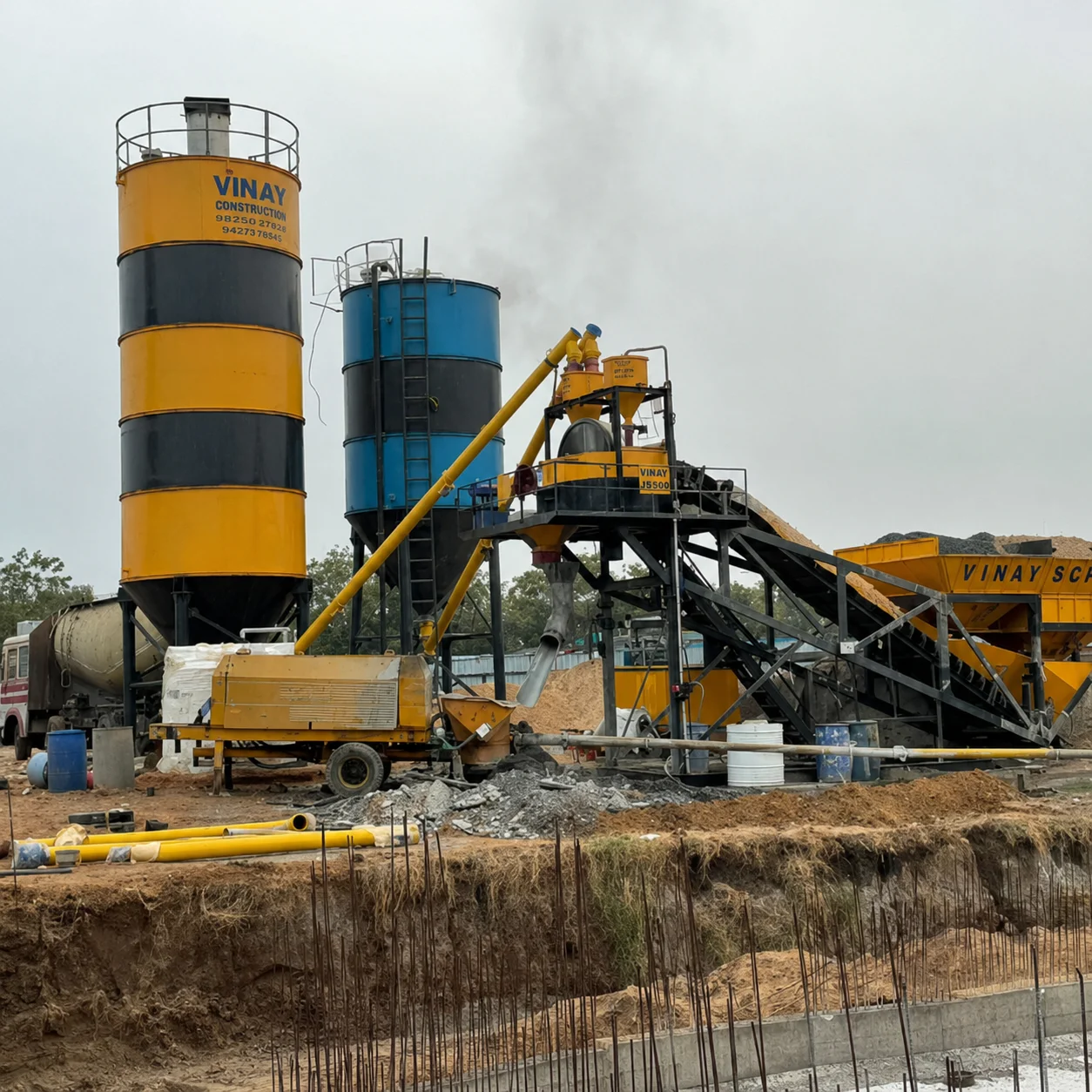 STATIONARY CONCRETE BATCHING PLANT