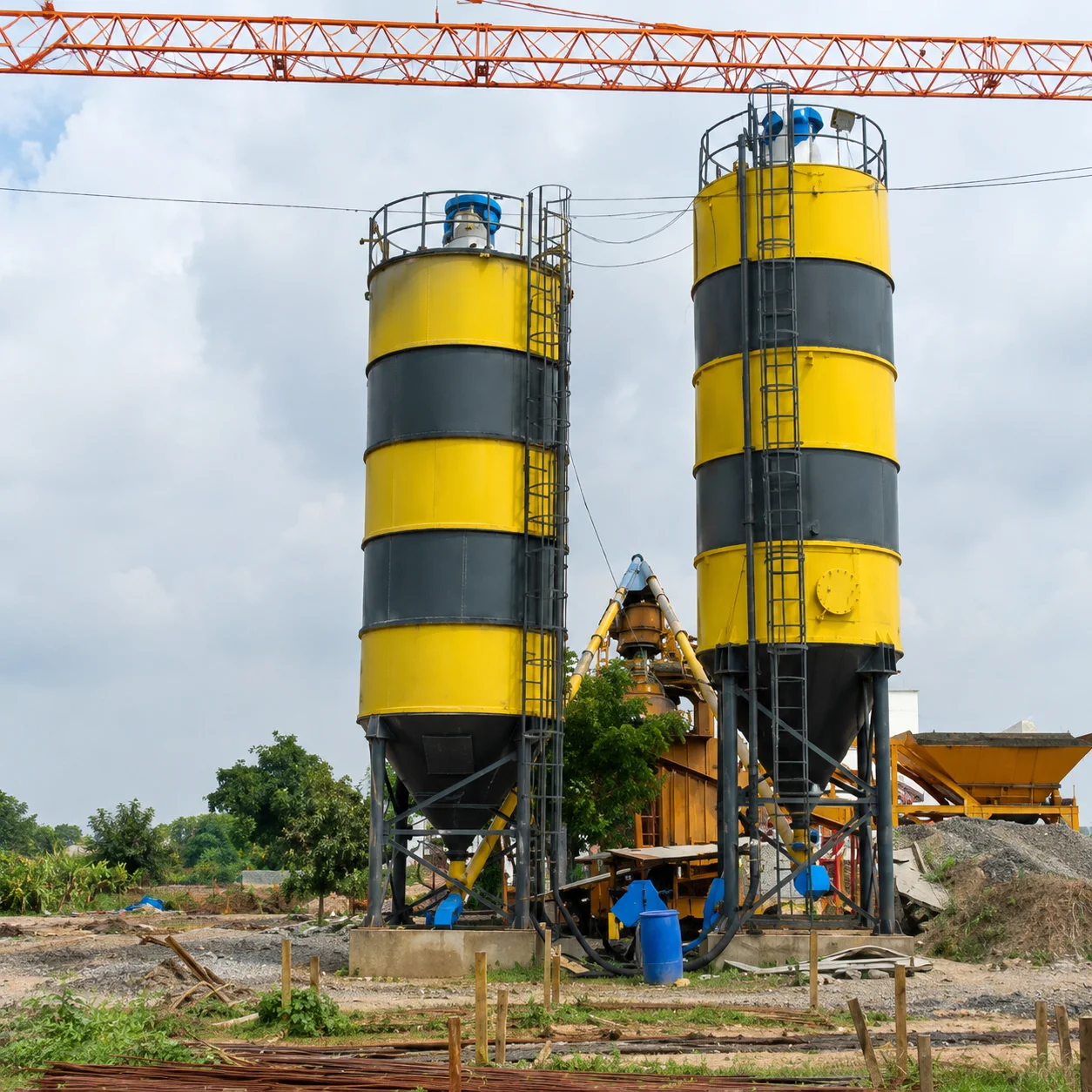 VERTICAL CEMENT FLY ASH STORAGE SILO